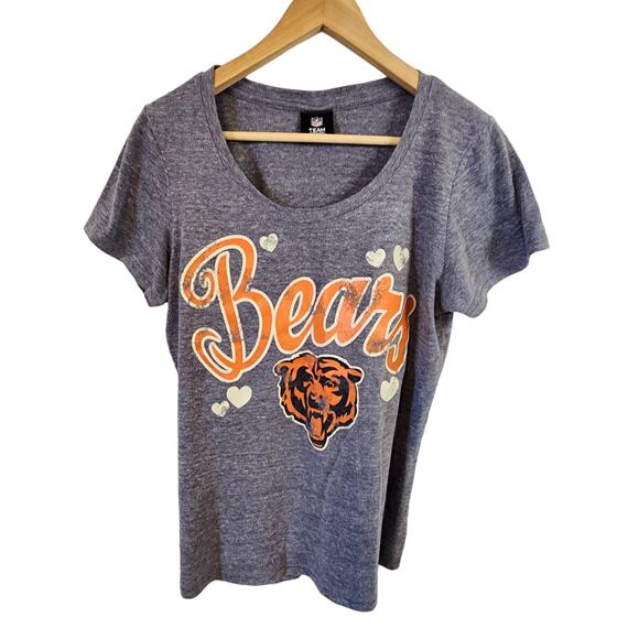 NFL APPAREL Womens Purple Hue Lo Collar Chicago Bears Graphic Tee no size(LG/XL) - Picture 1 of 5